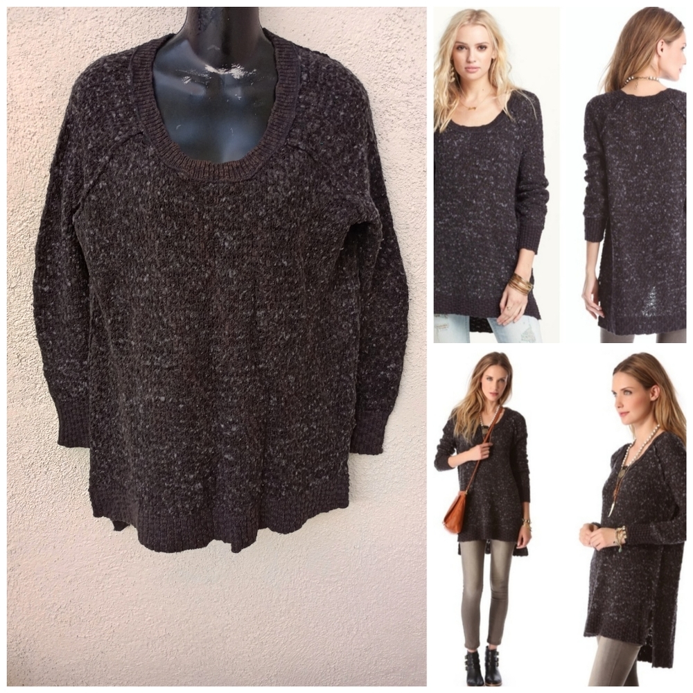 Free People Jeepster Honeycomb Pullover Sweater Slouchy Oversized Top Casual